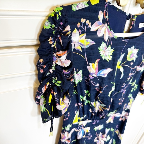 Tanya Taylor Women’s Cosette Garden Print Silk Floral Asymmetrical Midi Dress 6 - Picture 12 of 16